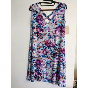 Loveappella Floral sleeveless tunic dress